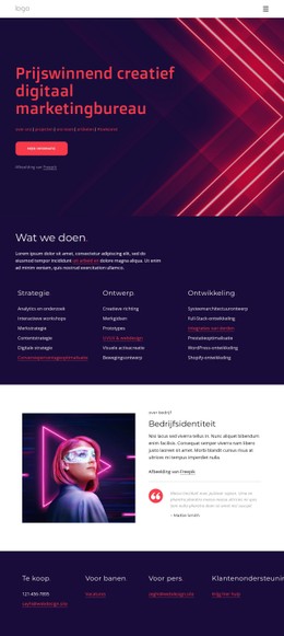 Creatief Marketingbureau CSS-Lay-Outsjabloon