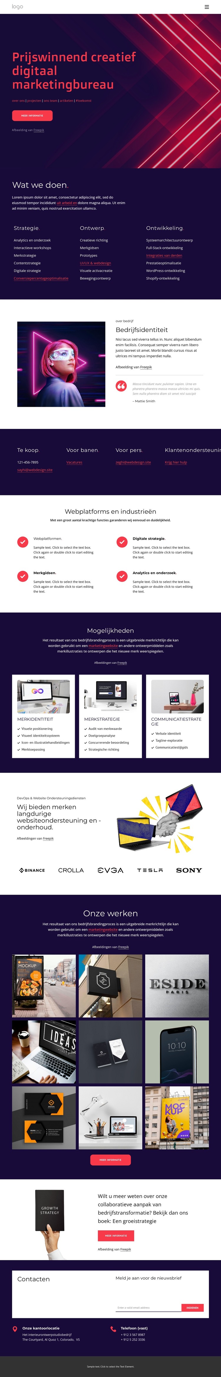 Creatief marketingbureau HTML-sjabloon