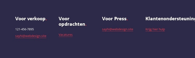 Contacten voor verkoop HTML5-sjabloon