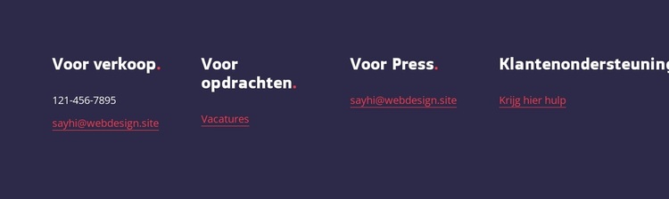 Contacten voor verkoop WordPress-thema