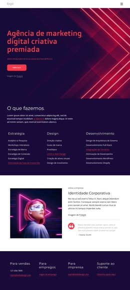 Modelo CSS Para Agência De Marketing Criativo