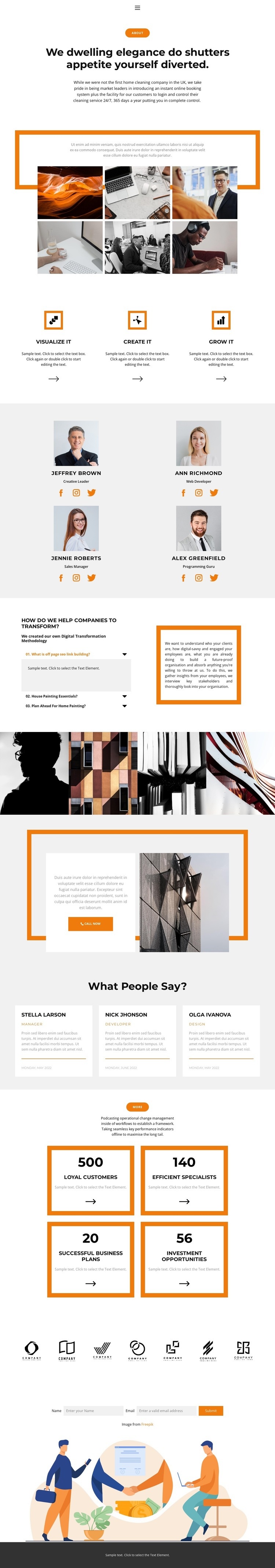 Successful cooperation Squarespace Template Alternative