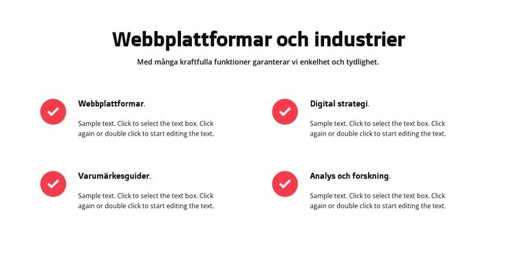 Webbplattformar CSS -mall