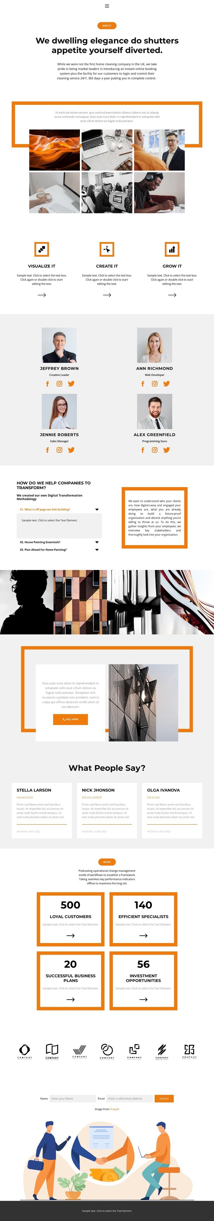 Successful cooperation Wix Template Alternative