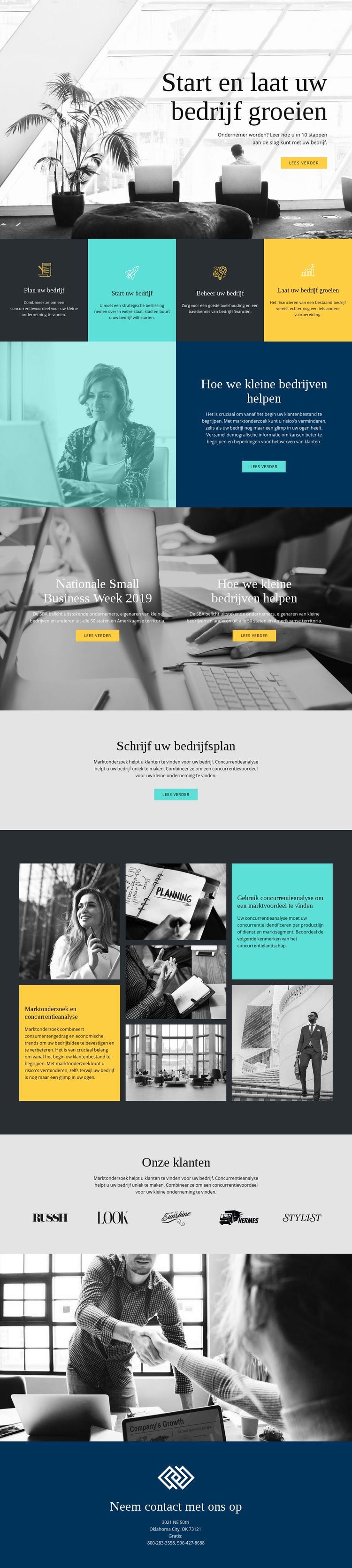 Start en laat uw bedrijf groeien WordPress-thema