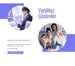 Yenilikçi Çözümler Için Duyarlı Web Şablonu