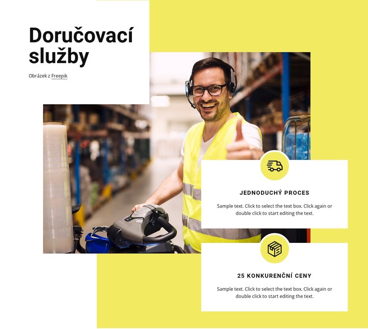 Doručovací služby Šablona CSS