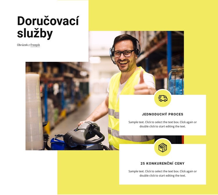 Doručovací služby Šablona HTML