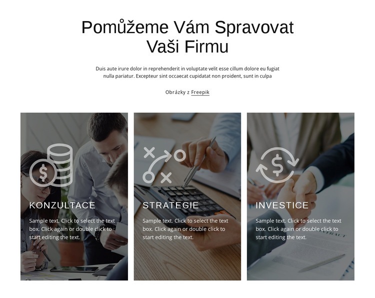 Finanční a investiční poradenství Šablona HTML