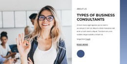 Types Of Business Consultants Simple CSS Template