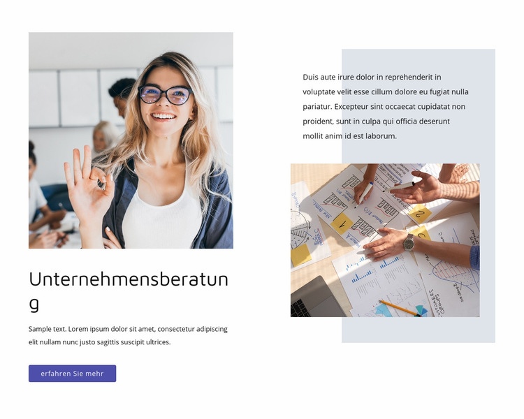 Unternehmensberatung HTML5-Vorlage