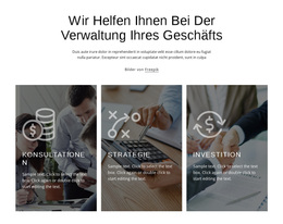 Finanz- Und Anlageberatung Finanz-Website-Vorlage