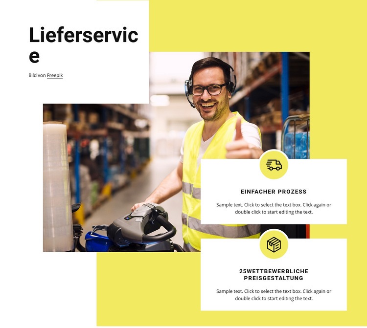 Lieferservice Landing Page