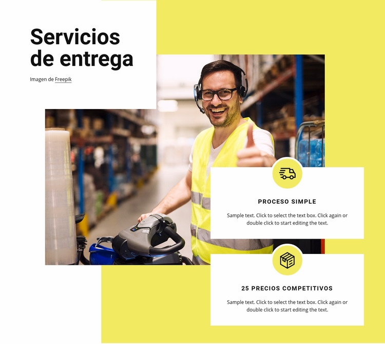 Servicios de entrega Plantillas de creación de sitios web