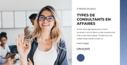 Types De Consultants En Entreprise - Page De Destination Simple