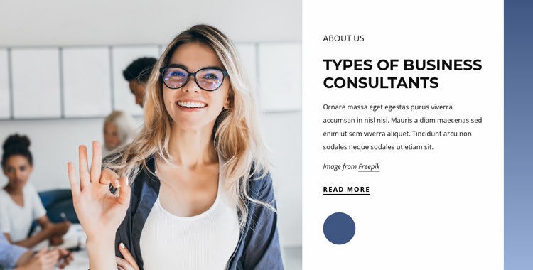 Types of business consultants Html Code Example