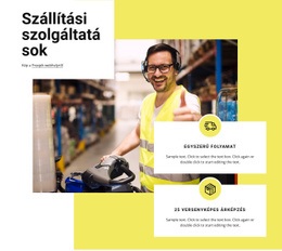 Szállítási Szolgáltatások Alap Html Sablon CSS-Sel