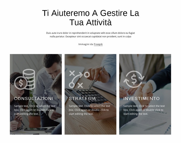 Consulenza finanziaria e di investimento Modelli di Website Builder