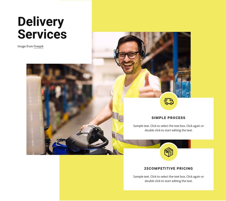 Delivery services Joomla Page Builder
