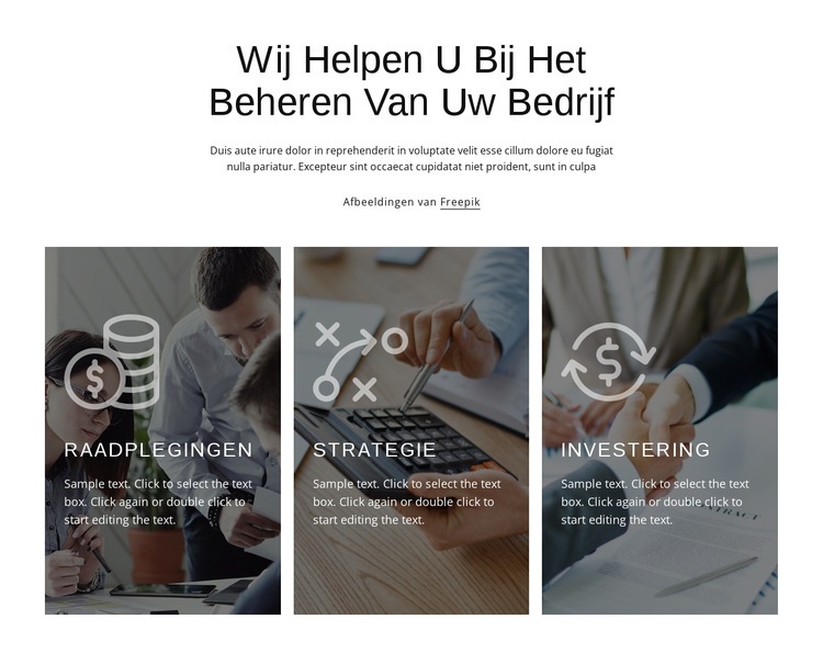 Financieel en investeringsadvies Html Website Builder