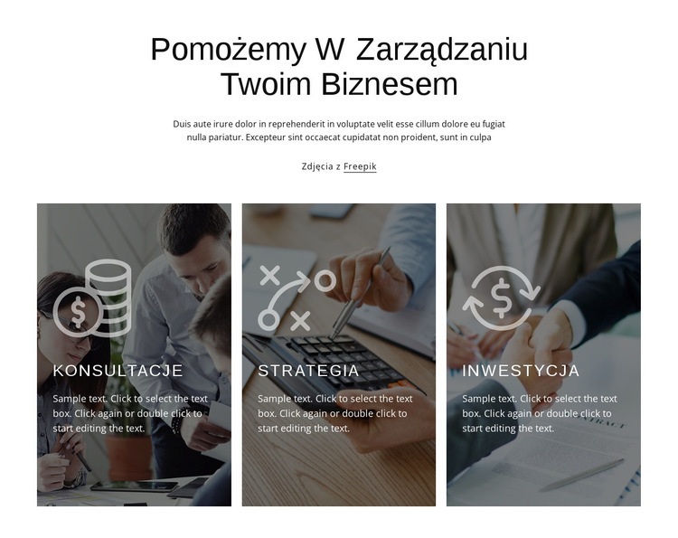 Doradztwo finansowe i inwestycyjne Szablon HTML5