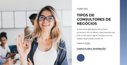 Tipos De Consultores De Negócios - Página De Destino Simples