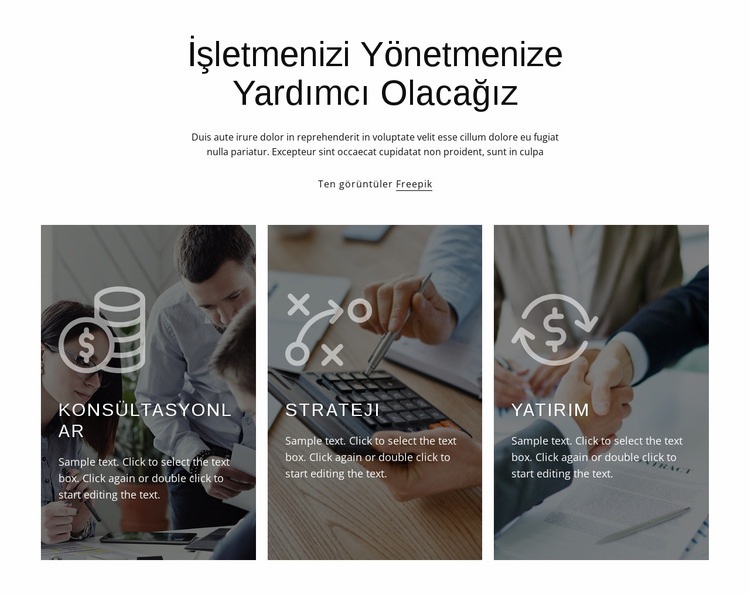 Finans ve yatırım danışmanlığı Html Web Sitesi Oluşturucu