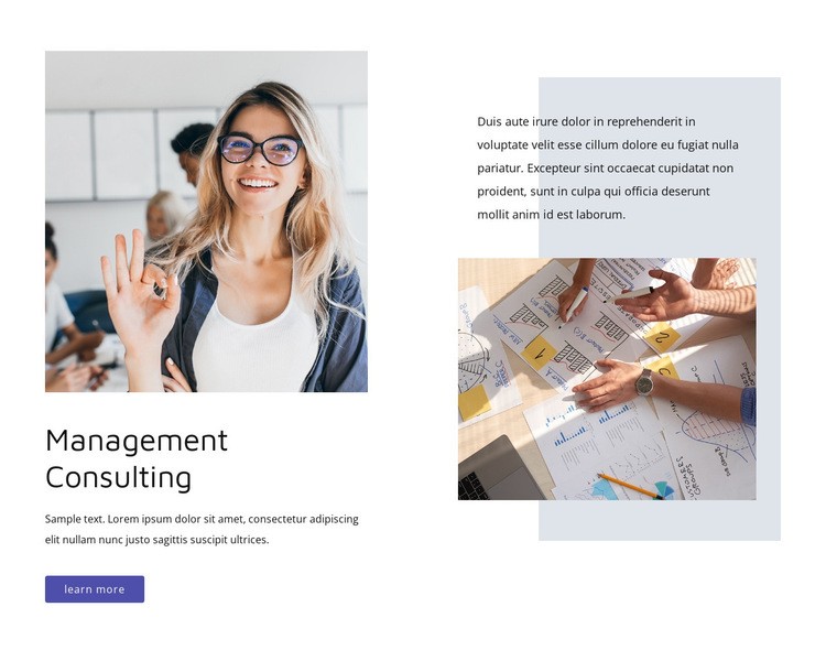Management consulting Web Page Design