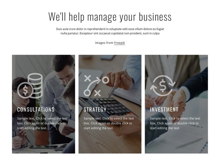 Financial and investment consulting Web Page Design