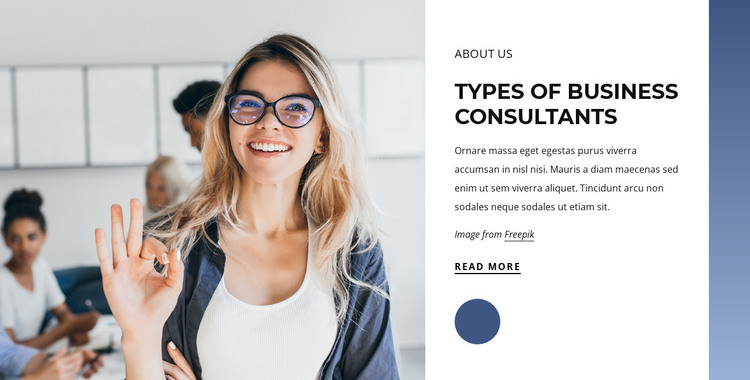 Types of business consultants WordPress Theme