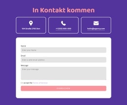 Kontaktblock Mit Symbolen - Bester Website-Builder