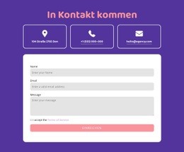 Intelligente Mockup-Software Für Kontaktblock Mit Symbolen