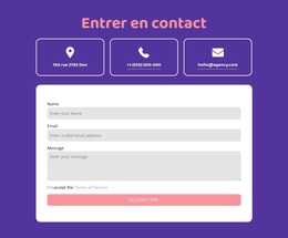 Entrez En Contact Avec Le Bloc D'Icônes