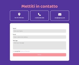 Mettiti In Contatto Blocco Con Icone