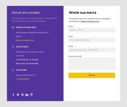 Contatos E Ícones Sociais - HTML Website Builder