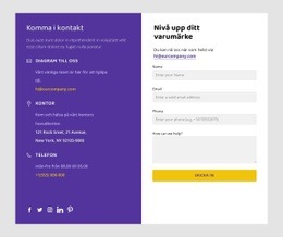 Kontakter Och Sociala Ikoner Wordpress -Tema