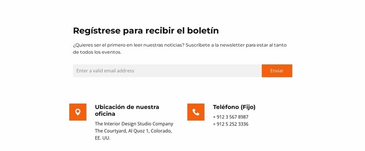 Recibe las noticias Plantillas de creación de sitios web