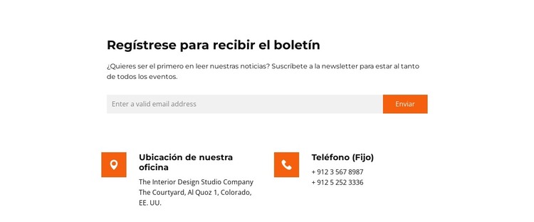 Recibe las noticias Plantilla HTML