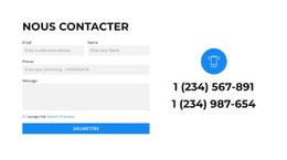 Deux Téléphones Et Un Formulaire Modèle HTML5