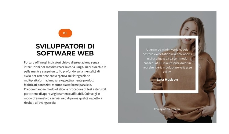 Sviluppo rapido Modelli di Website Builder