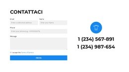 Due Telefoni E Un Modulo - Modello Di Mockup Del Sito Web