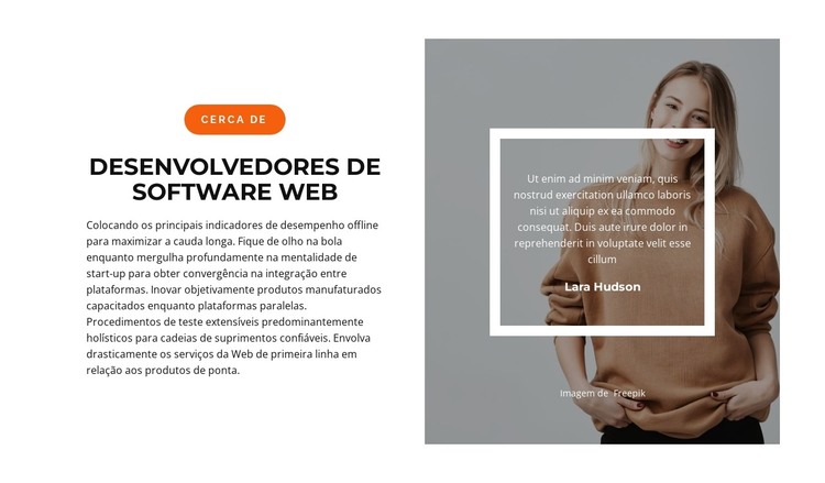 Desenvolvimento rápido Modelo HTML