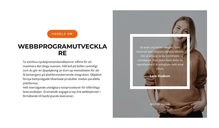 Snabb utveckling HTML-mall