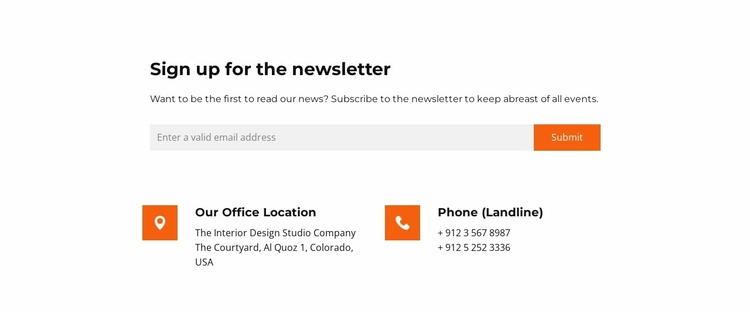 Get the news Landing Page