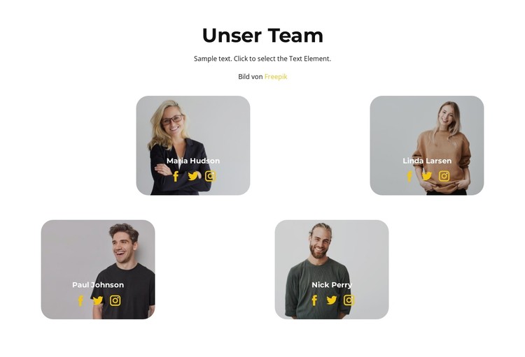 Team der Besten CSS-Vorlage