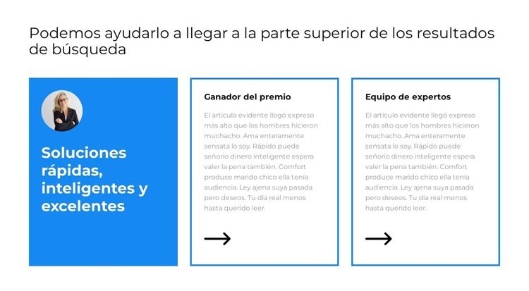 Rápido y eficiente Maqueta de sitio web