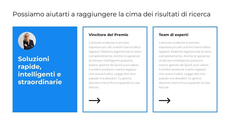 Veloce ed efficiente Modello di sito Web