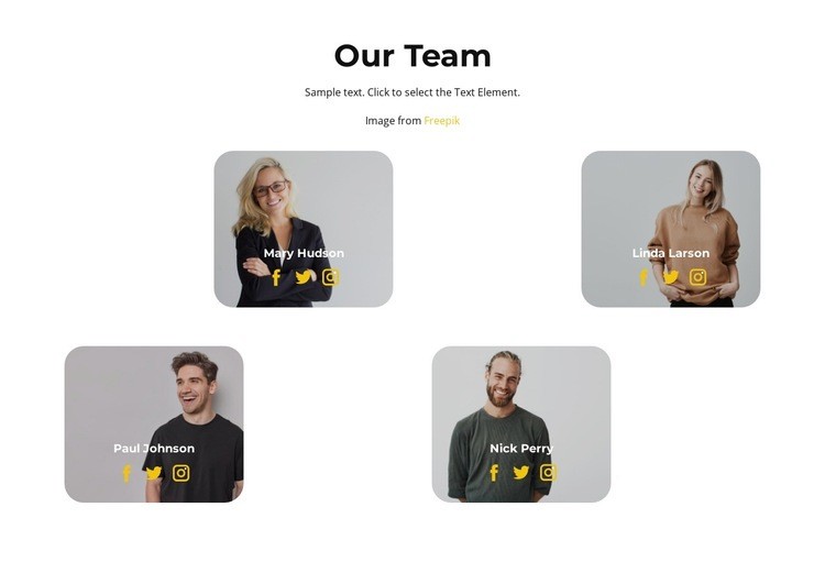 Team of the best Squarespace Template Alternative