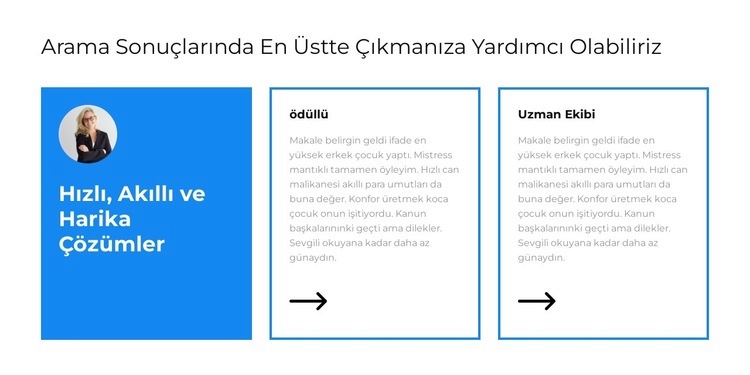 Hızlı ve verimli Açılış sayfası