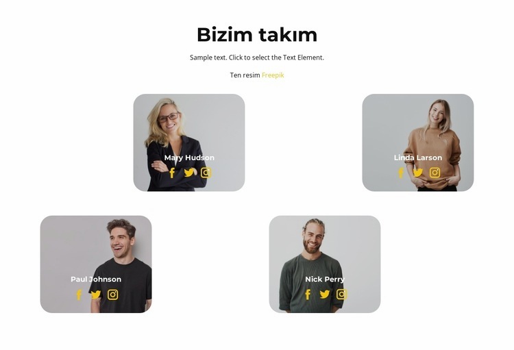 en iyi takım Html Web Sitesi Oluşturucu